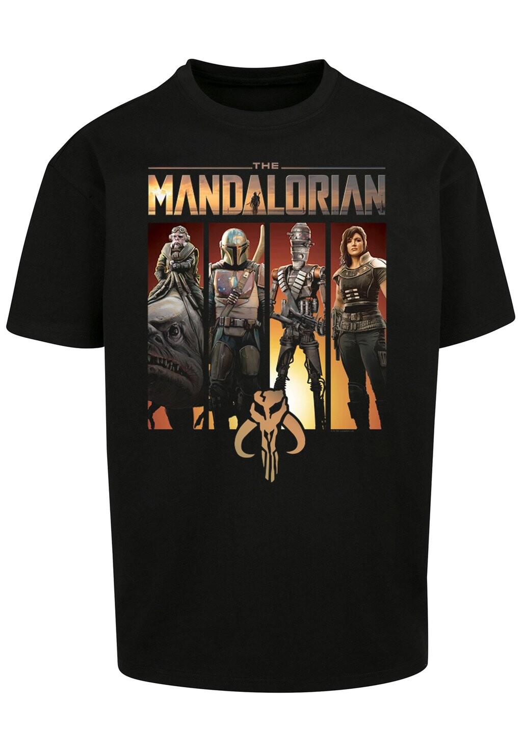 

Футболка с принтом STAR WARS THE MANDALORIAN CHARACTER LINE UP F4NT4STIC, черный