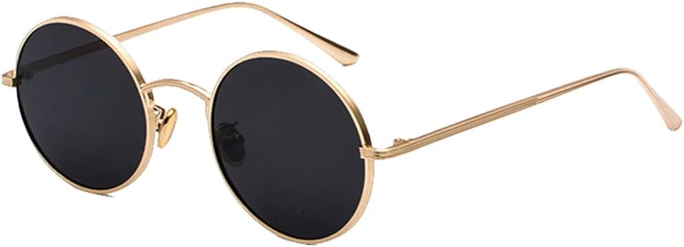 

Солнцезащитные очки MUTYNE в золотой круглой металлической оправе, мужские, в стиле ретро, ​​летние, женские, с красными линзами, унисекс, желтые, розовые, черные, Gold With Black