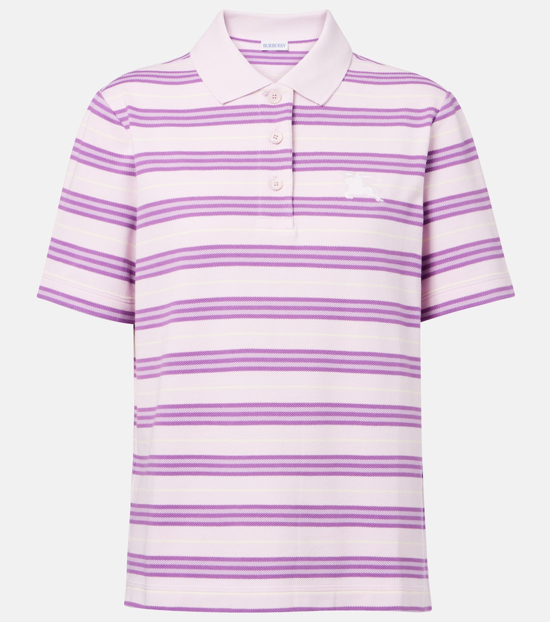 

Поло из хлопка Icon Stripe Burberry, Haze Ip Pattern