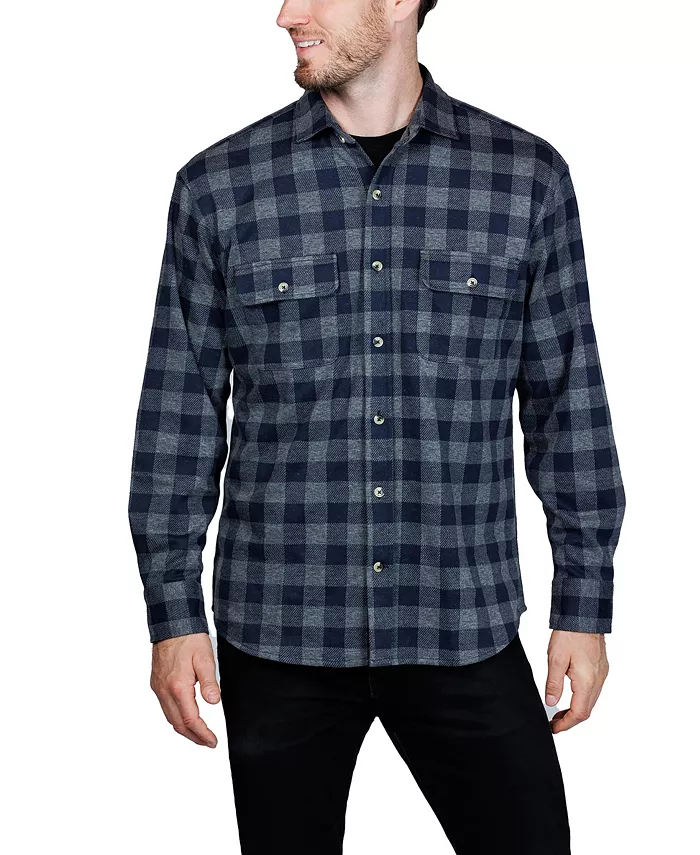 

Мужская супермягкая клетчатая свитер-рубашка Tailorbyrd, серый