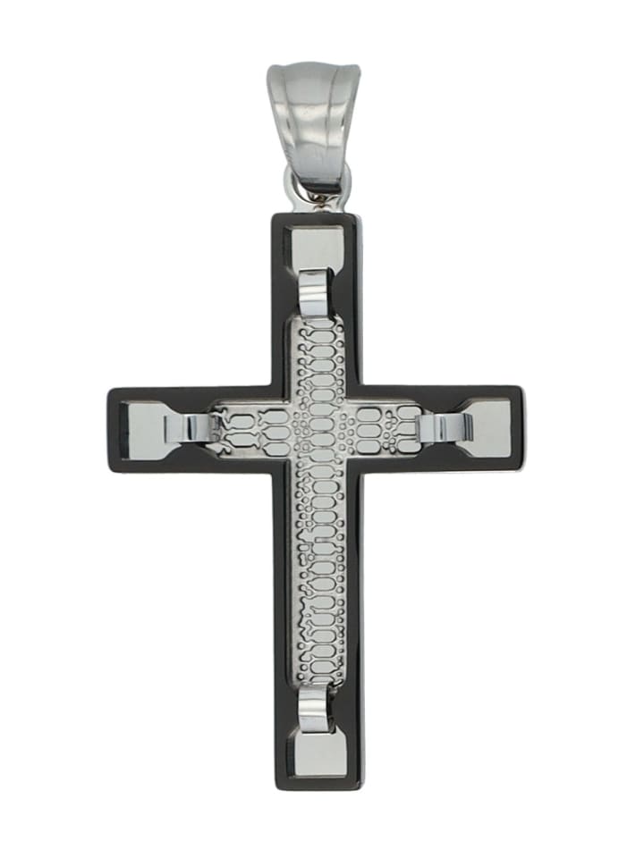 

Adeliás Кулон унисекс - крест из нержавеющей стали серебристого цвета