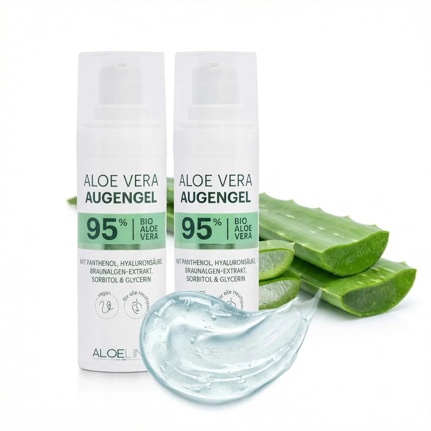 Гель для глаз ALOE Line с 95% органическим алоэ вера, 2 x 30 мл Aloe Line, Eye Gel