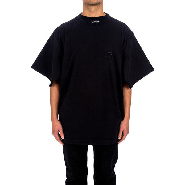 Футболка sporty b crewneck t-shirt 'black' Balenciaga, черный — фото 3