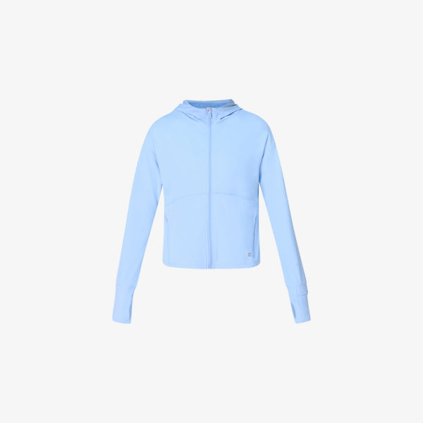

Ультрафиолетовая куртка с капюшоном из эластичной ткани Sweaty Betty, синий
