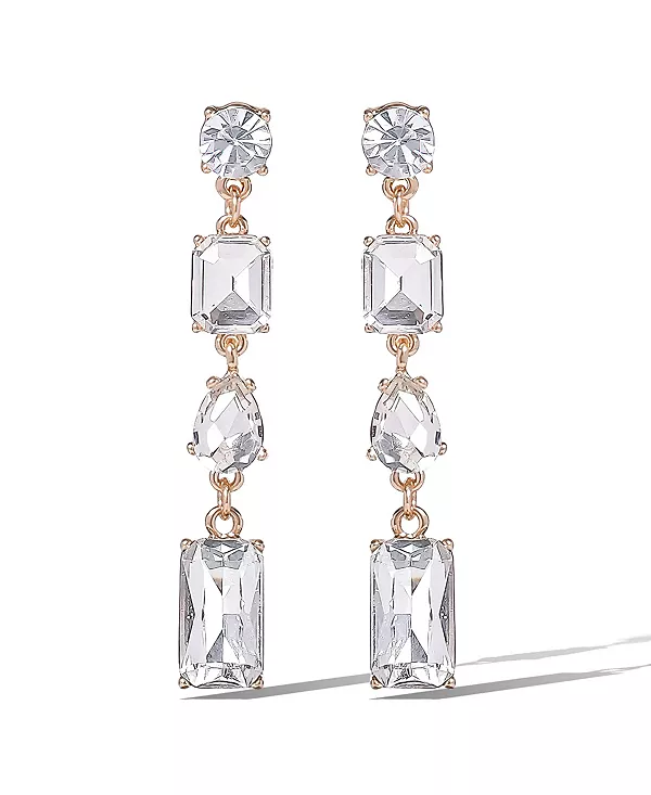 

Каскадные серьги с кристаллами Jessica Simpson, clear