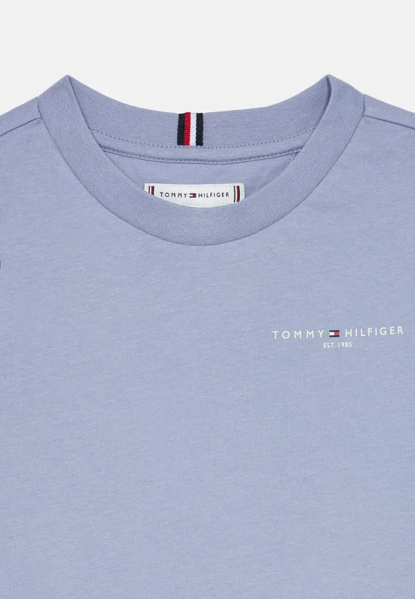 Футболка с логотипом, круглый вырез, базовая футболка Tommy Hilfiger, Periwinkle Dusk — фото 4
