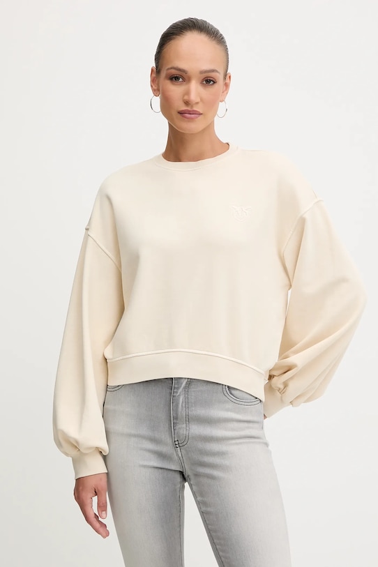 

Хлопковая толстовка Pinko, бежевый