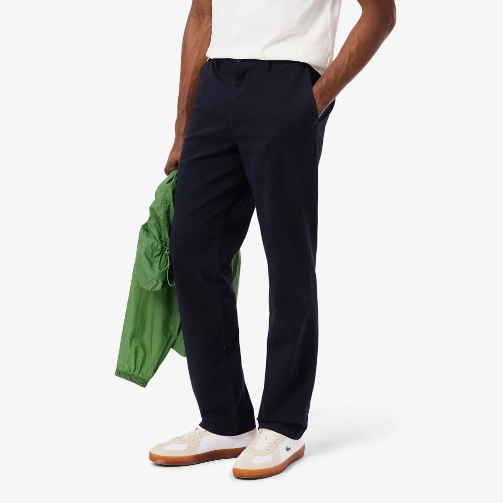 Мужские брюки чинос Regular Fit тёмно-синие от Lacoste — фото 4