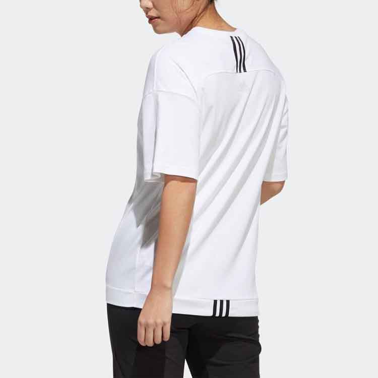 Футболка (WMNS) adidas x Swarovski Crossover Casual Sports Breathable Solid Color Short Sleeve White T-Shirt — фото 3