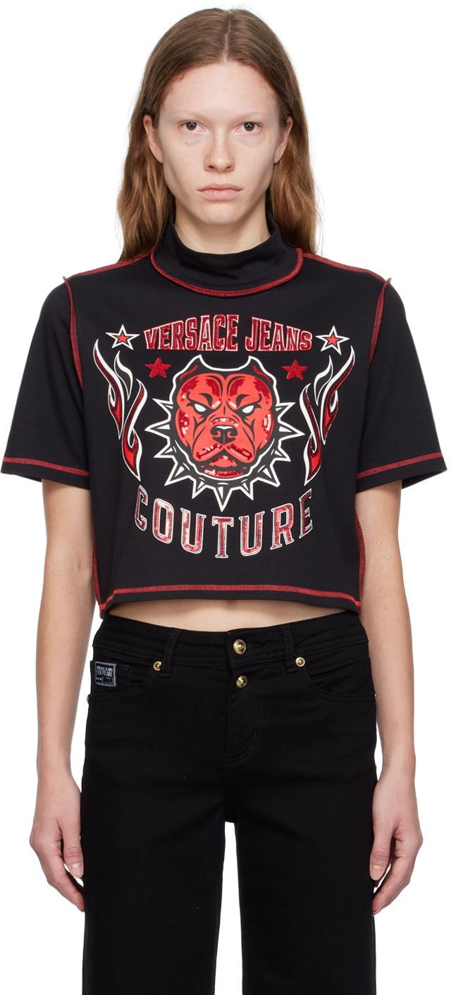 

Футболка с пайетками Versace Jeans Couture