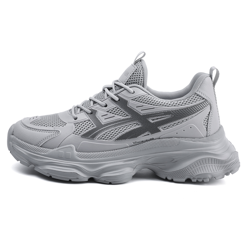 

Kuding Дышащие кроссовки на платформе для увеличения роста мужские серые [скрытая платформа 8 см], цвет Gray[Hidden Wedge 8 Cm]