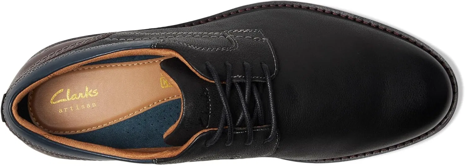 Мужские кроссовки Clarks Monahan PlainOxford, Black Leather — фото 2