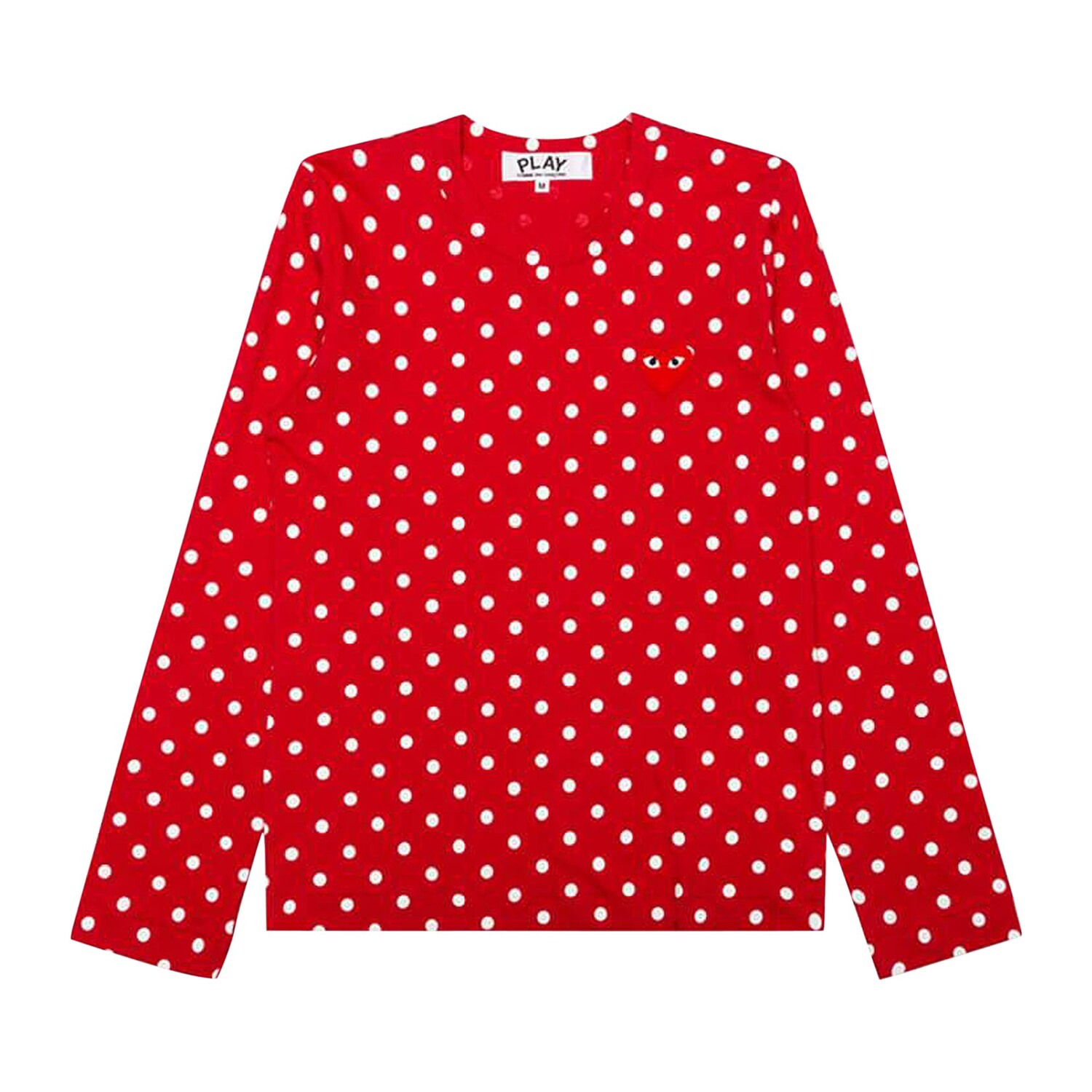 

Comme des Garçons PLAY Футболка с длинными рукавами в горошек, цвет Красный