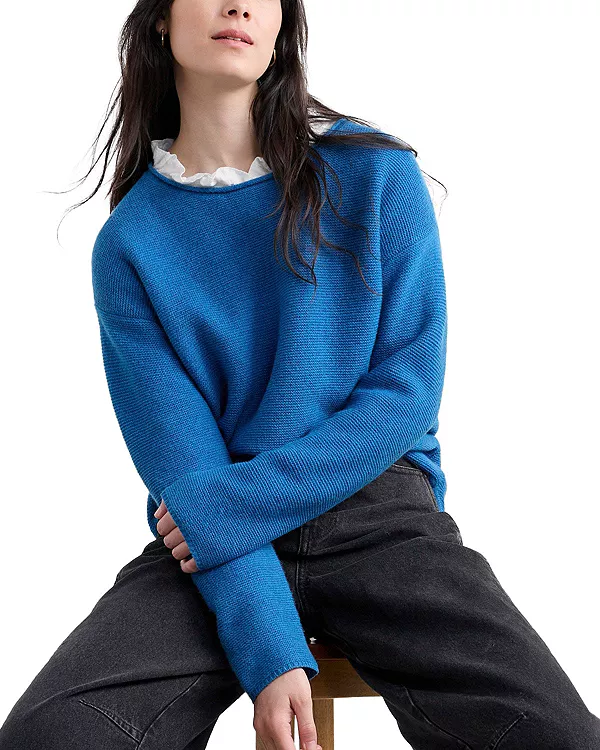 

Женский свитер с длинными рукавами и фруктовым принтом Seasalt Cornwall, синий