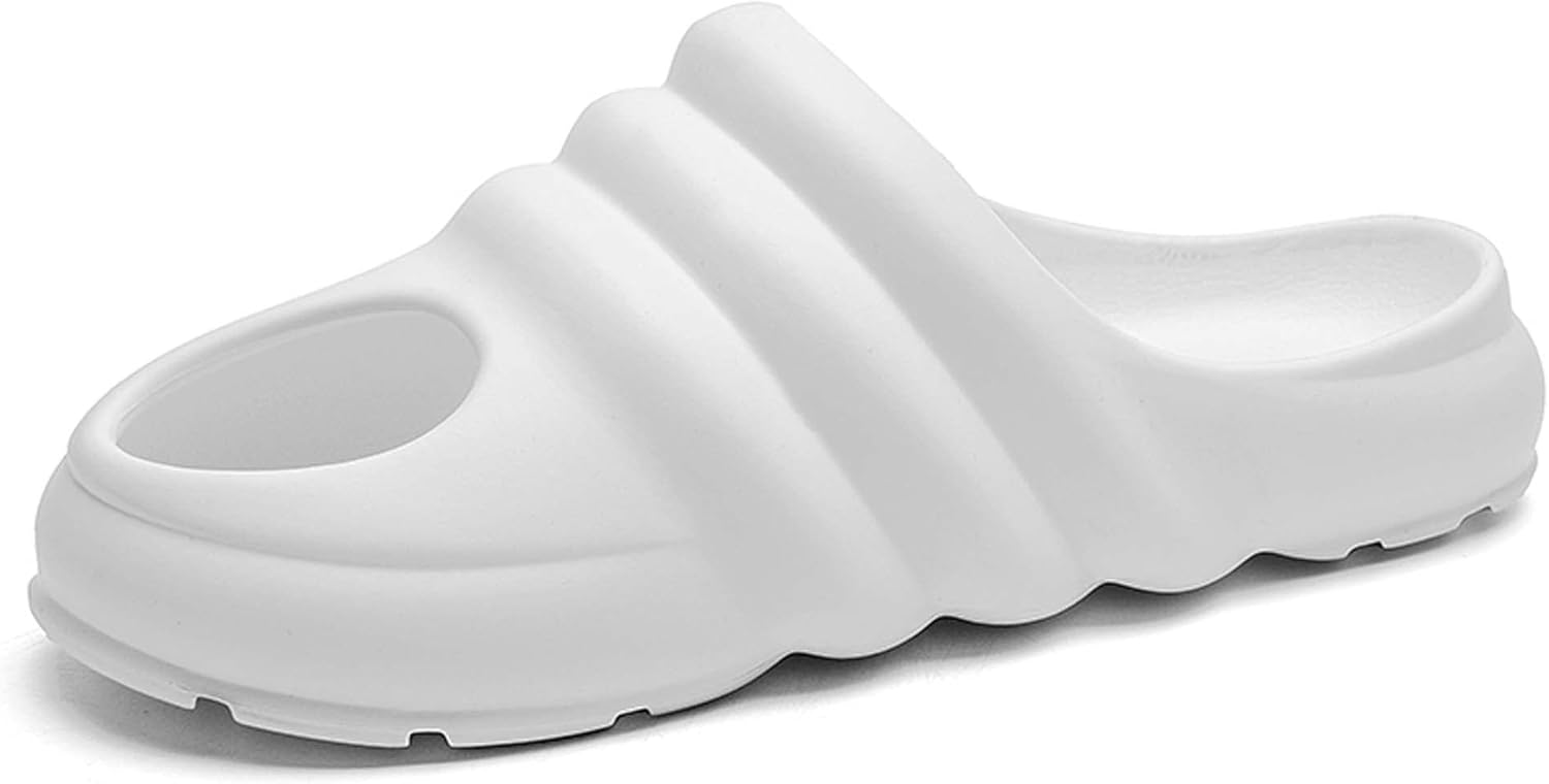 

Летние мужские модные повседневные шлепанцы сандалии для пляжа, мягкие, легкие, удобные, дышащие, противоскользящие, износостойкие Generic, белый