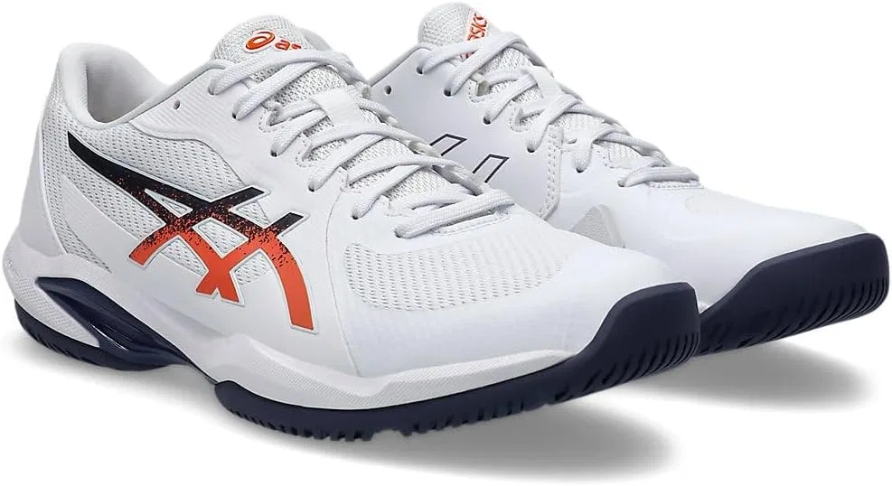 Кроссовки теннисные ASICS Solution Swift FF 2, White Nova Orange — фото 4