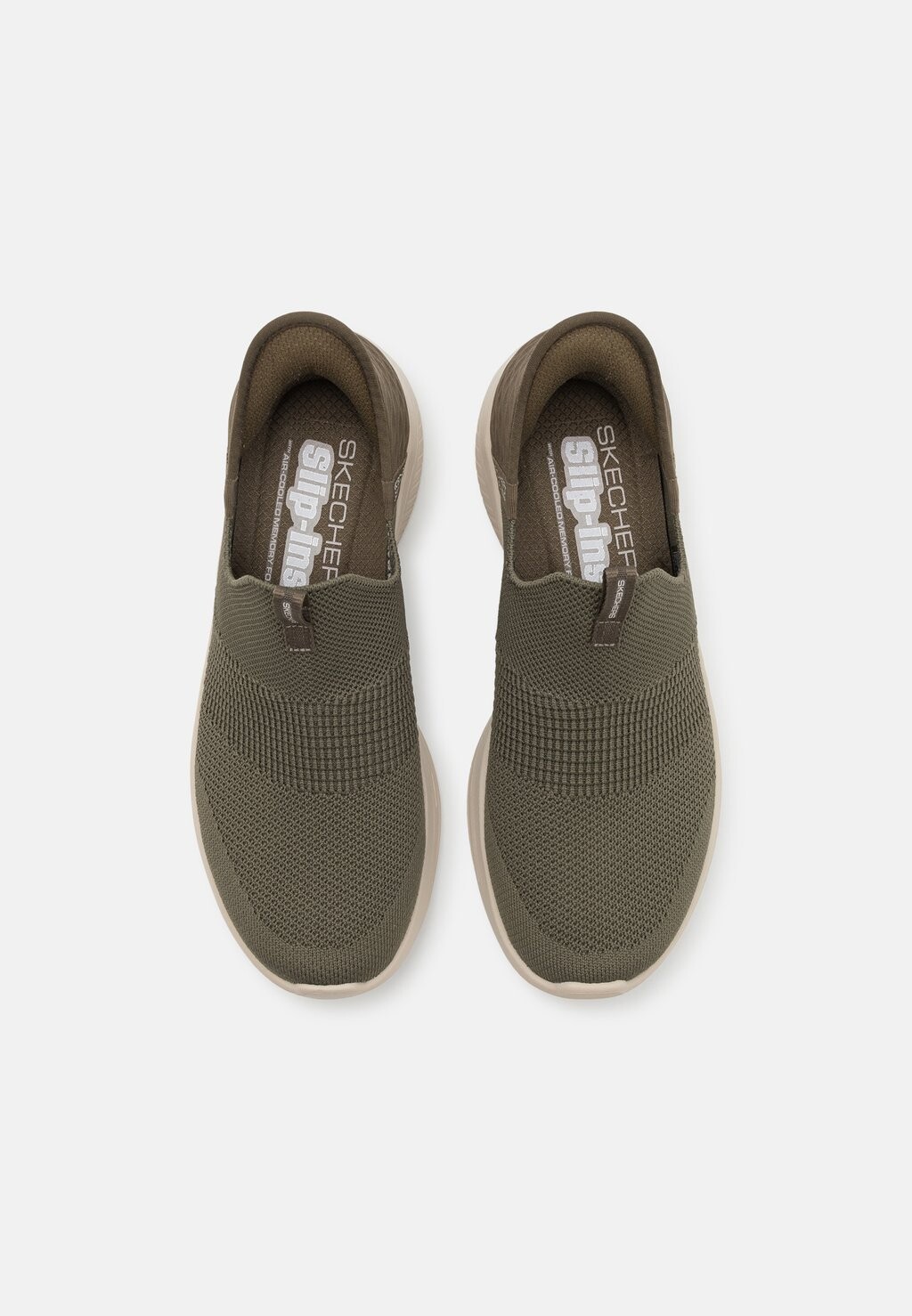 Ботинки женские Skechers текстильные, оливковый