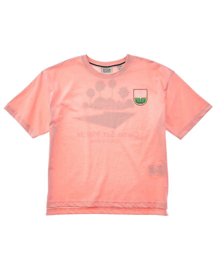 

Футболка Scotch & Soda S&S Tennis Group, розовый