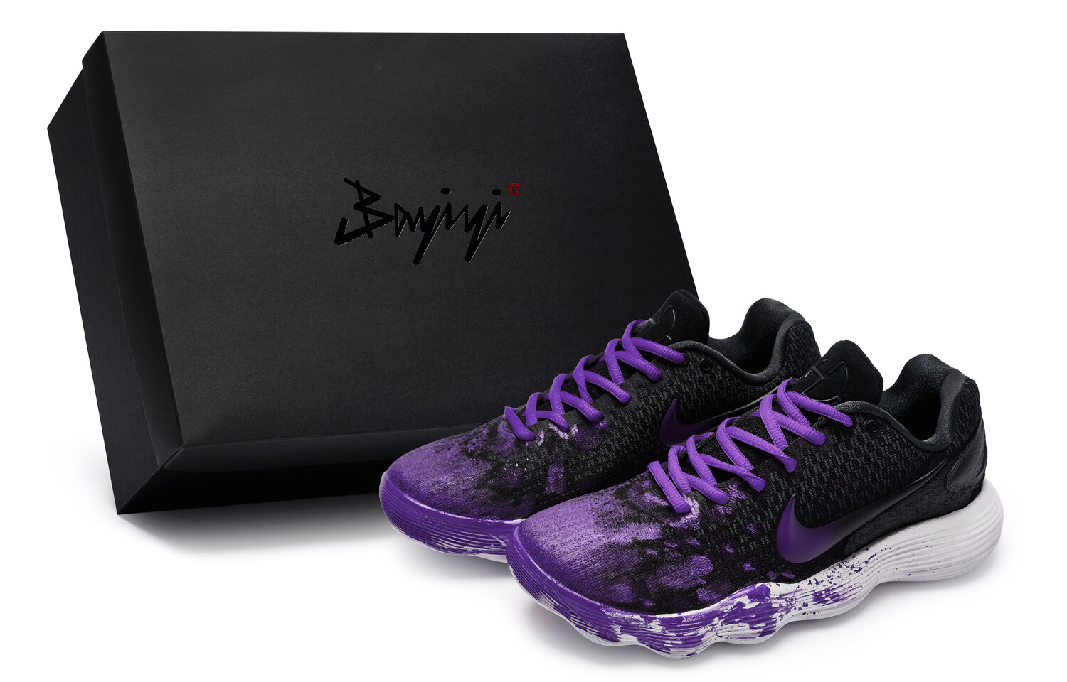 

Баскетбольные кроссовки Hyperdunk 2017, мужские, низкие, фиолетовые/черные Nike