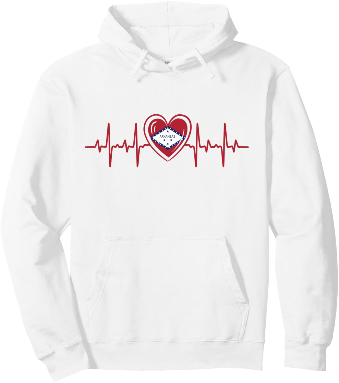

Худи с флагом «Любовь, сердцебиение» Университета штата Арканзас Arkansas State Apparel, белый