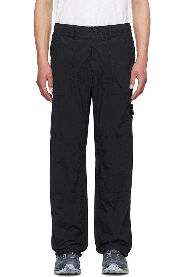 

Нейлоновые матовые брюки Ghost Stone Island, черный