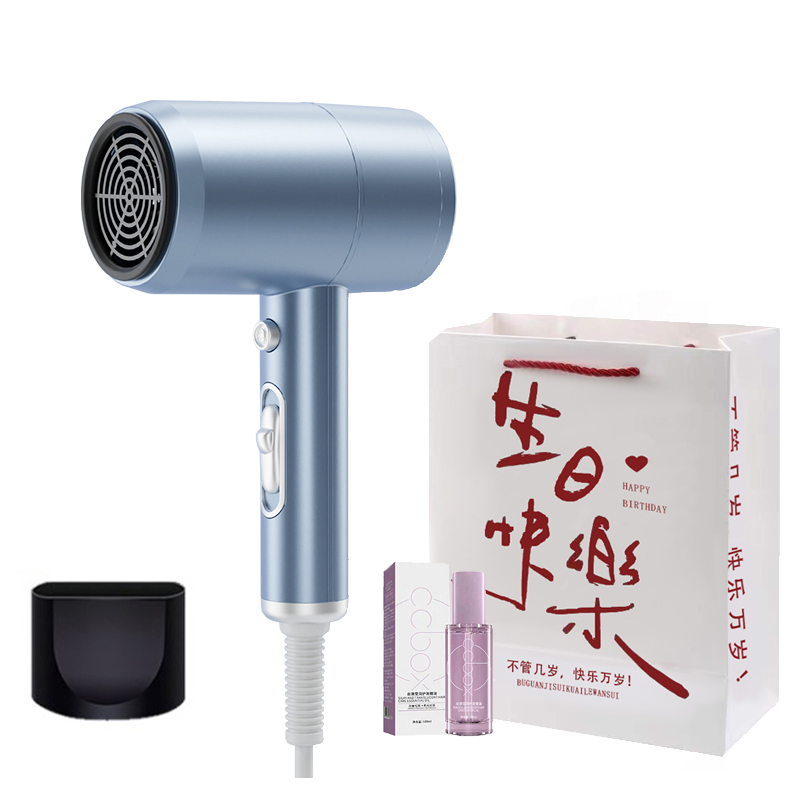 

Фен для волос 1800W с отрицательными ионами AH7800I Aux, Blue-negative ion [essential oil + birthday gift bag]