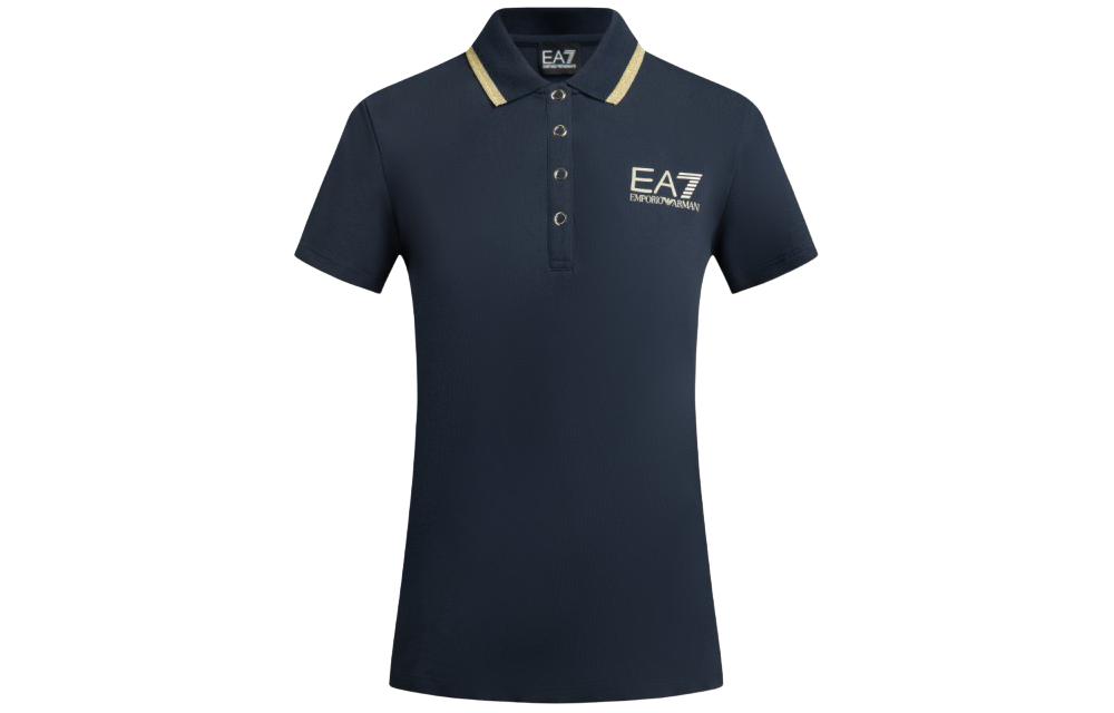 

EMPORIO ARMANI EA7 SS24 поло для женщин Navy Blue