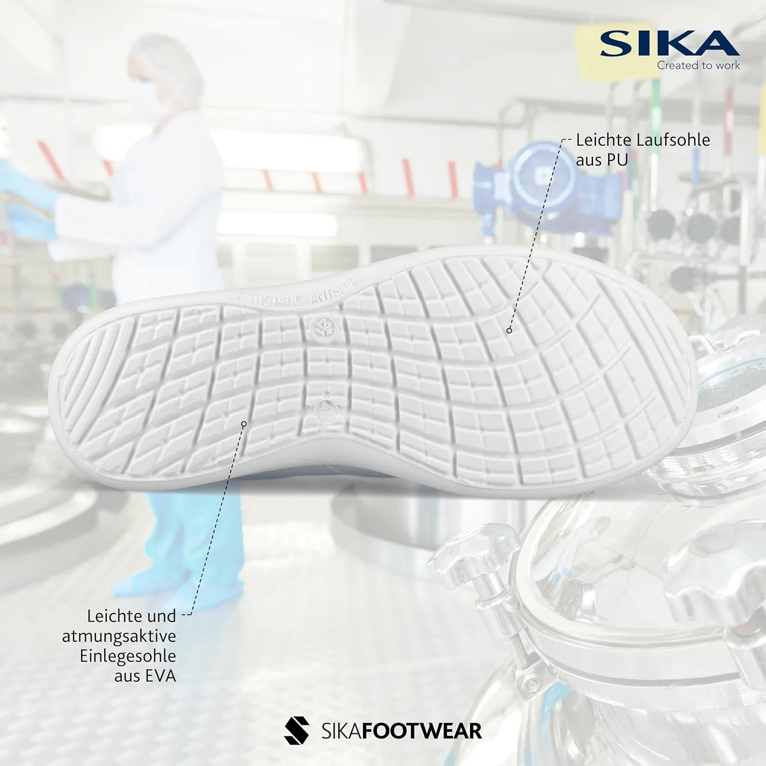 Защитная обувь SIKA Select S2 SRC со шнуровкой, легкая и удобная защитная обувь для мужчин и женщин, для фармацевтической промышленности, кухни, водоотталкивающая защитная обувь с защитным носком, White — фото 4