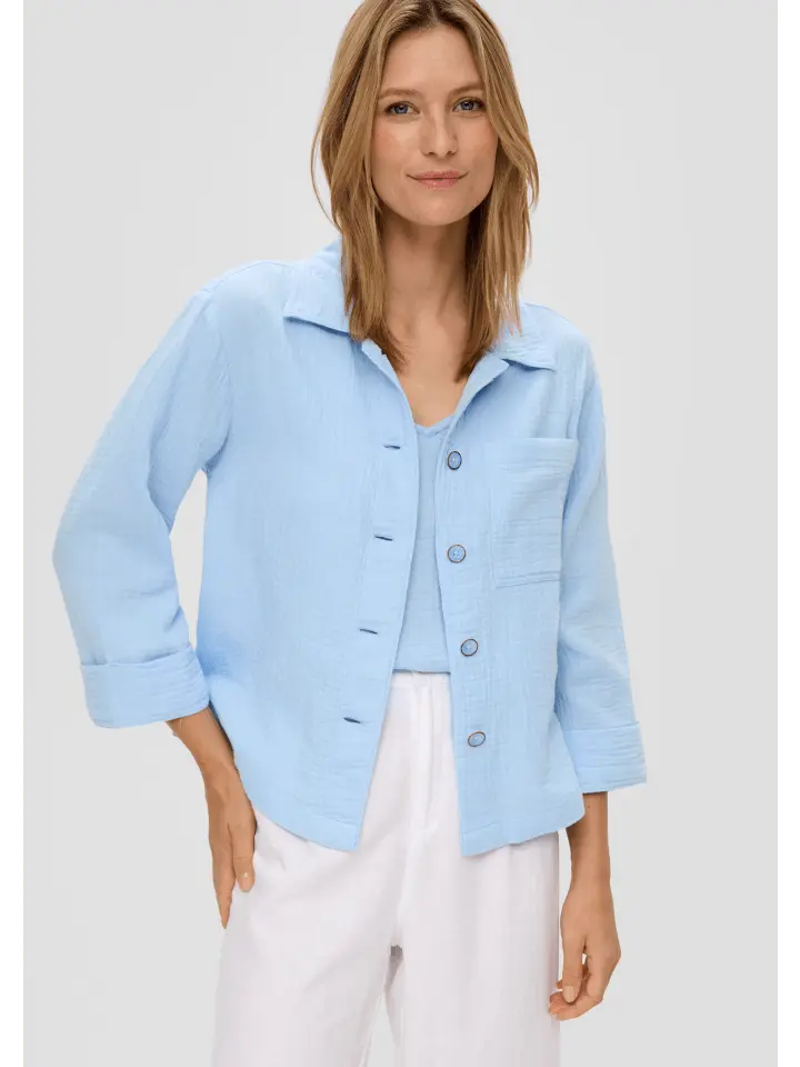 

Блуза sOliver Indoor Jacke langarm, синий