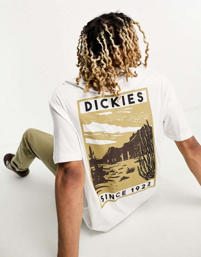 

Белая футболка с короткими рукавами и принтом на спине Dickies North Plain эксклюзивно для ASOS