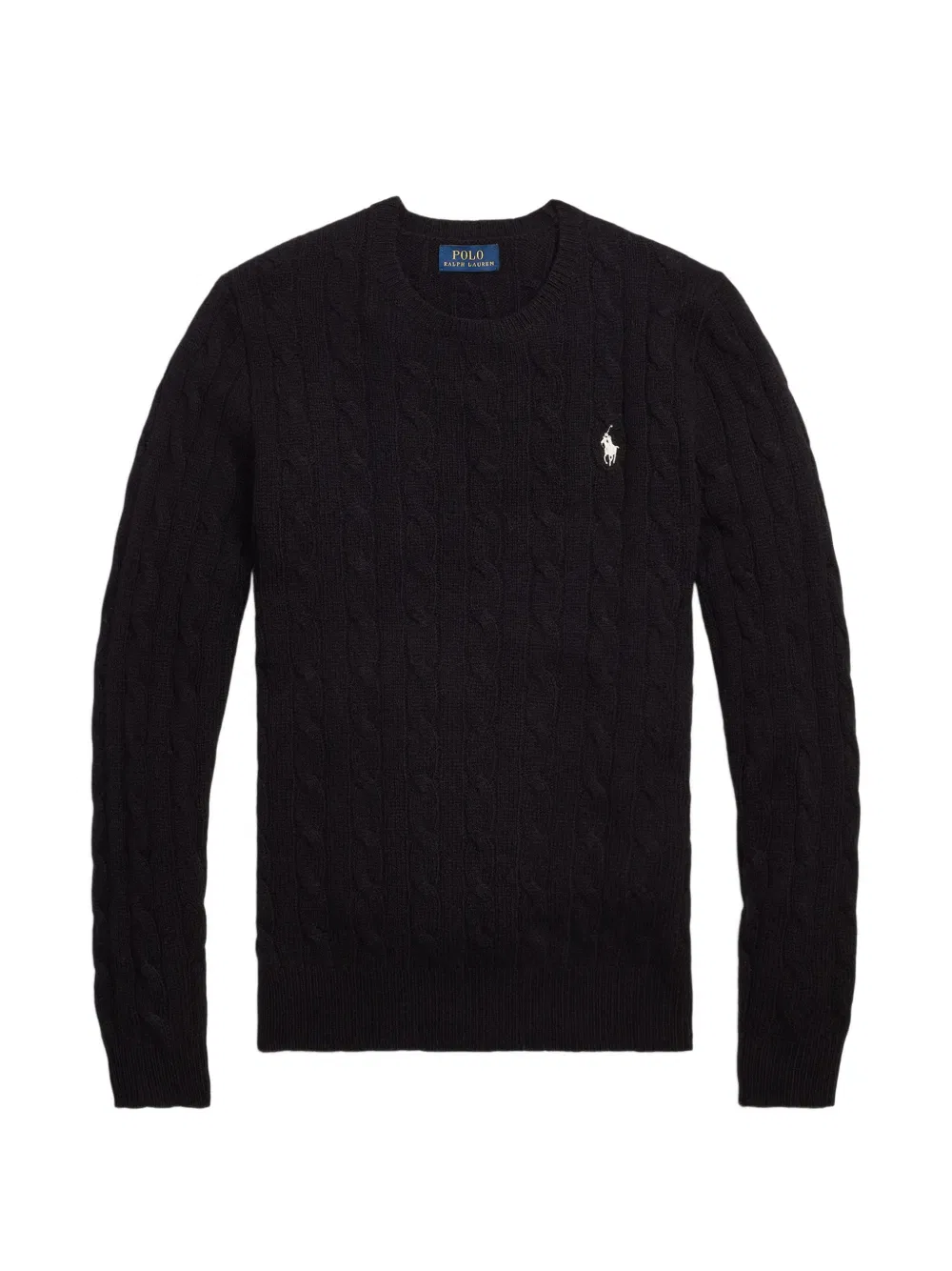 Свитер крупной вязки с логотипом Polo Ralph Lauren, черный