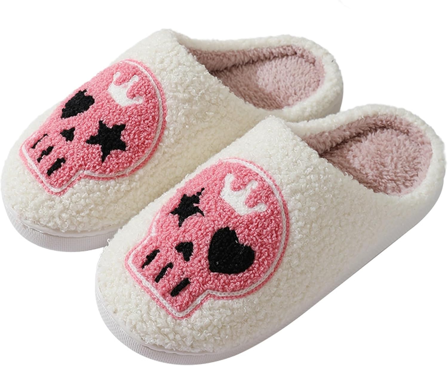 

Женские и мужские домашние тапочки Ретро Уютные Теплые Плюшевые Слипоны с Памятью Фоам для Дома Зимой, для улицы и дома Wiretran, белый