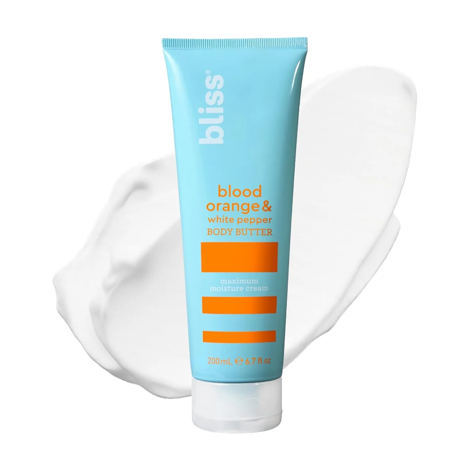 Bliss Body Butter - Blood Orange и White Pepper - максимально увлажняющий крем 200 мл, лосьон для сухой кожи, долговременное увлажнение для женщин и мужчин, vegan и cruelty-free 198 мл (1 шт.), ORANGE