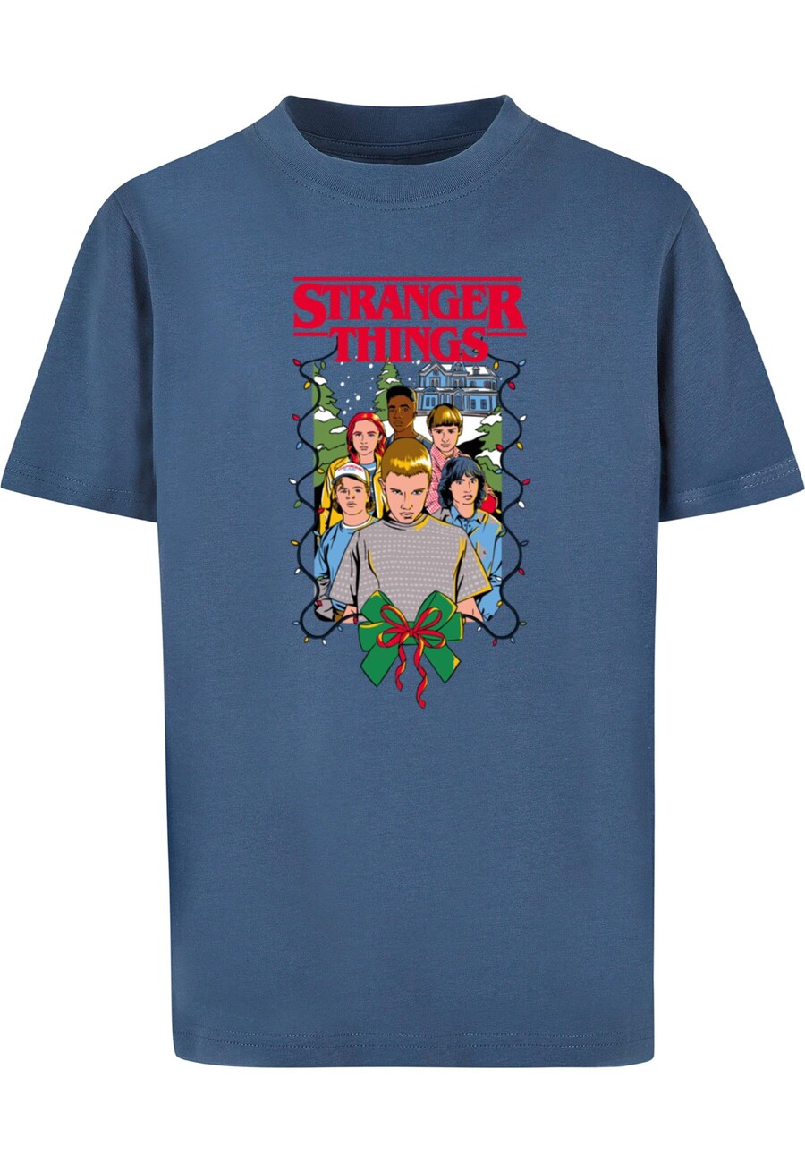 

Рубашка ABSOLUTE CULT Stranger Things - Christmas Poster, цвет Sapphire
