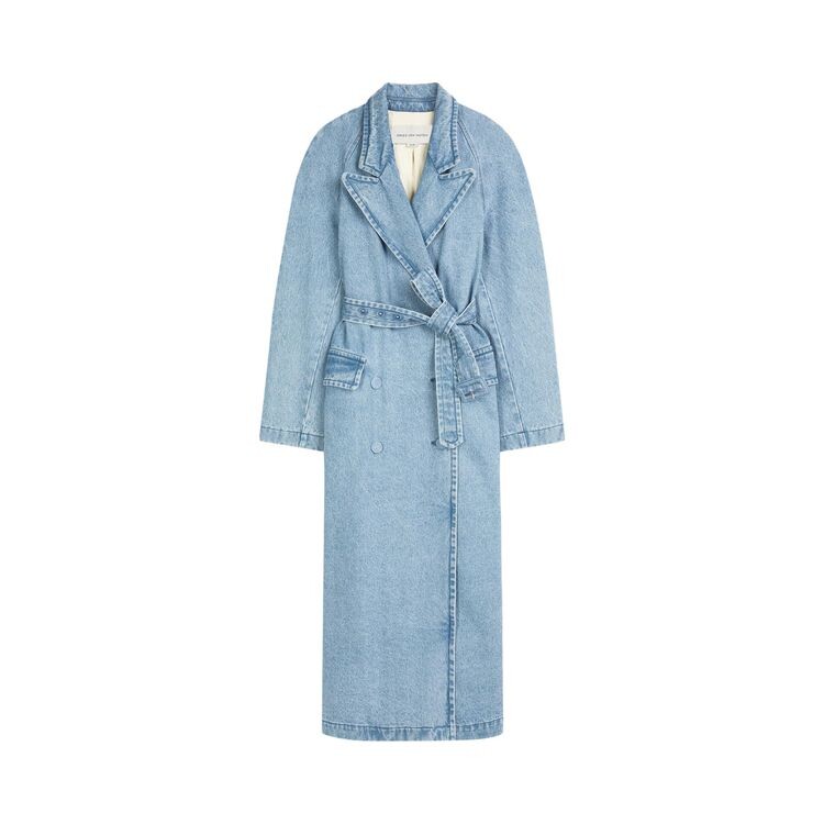 

Пальто Dries Van Noten Loose Fit Rugby Denim Coat Light Blue, синий