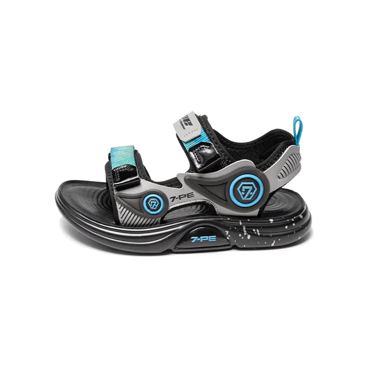 7-PE Сандалии детские с синтетической кожи и ткани 7 PE Black/Blue