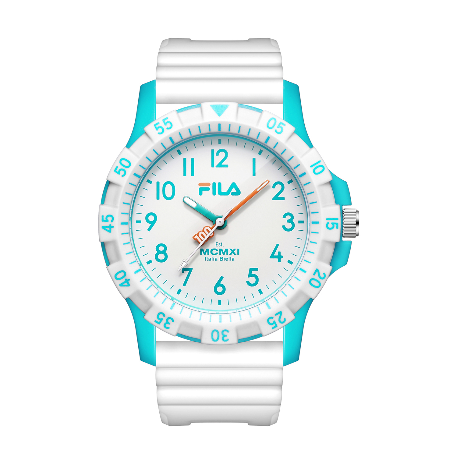 

Наручные часы для выпускных экзаменов Level 4 и Level 6 кварцевый механизм силиконовый ремешок черный циферблат унисекс FILA, 6673-006 светло-синий