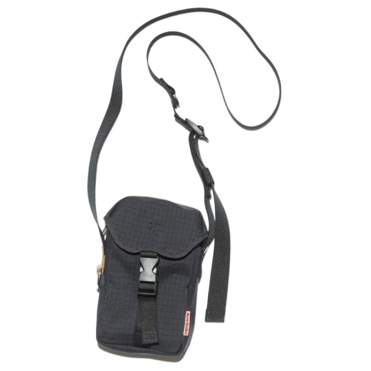 

Полиамидная наплечная сумка через плечо унисекс черная Acne Studios