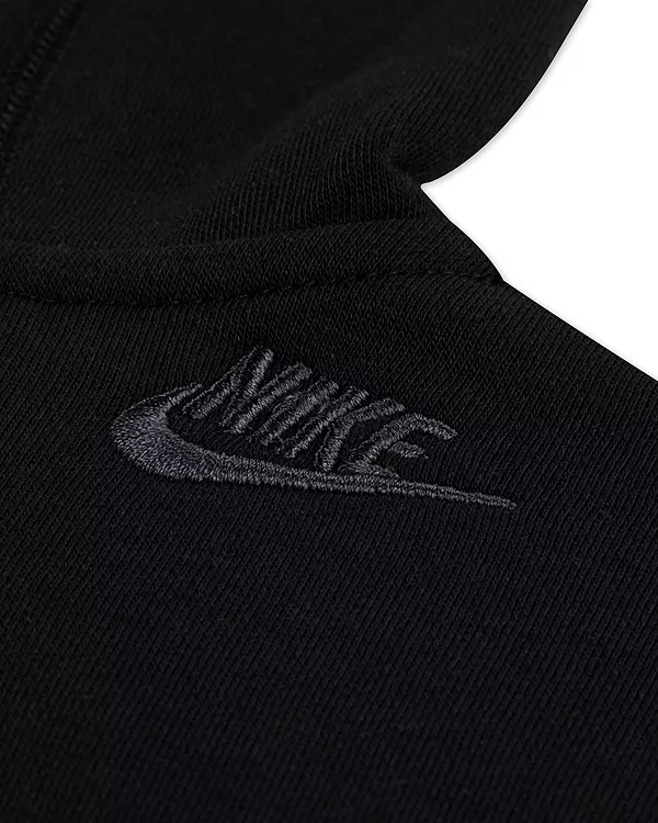 Детская флисовая толстовка с капюшоном "Glow with me" для малышей. Nike, черный — фото 4