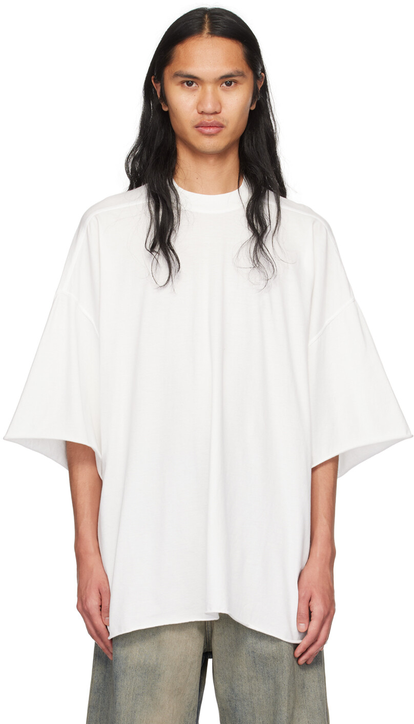 

Кремового цвета футболка Tommy Rick Owens Drkshdw, цвет Milk