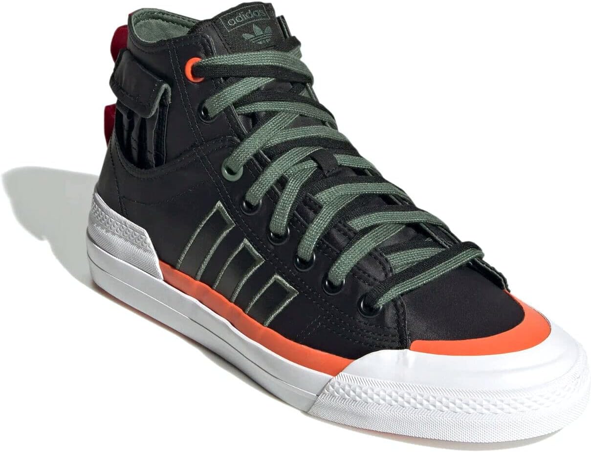 Кроссовки adidas Originals Nizza Hi RF для мужчин, черный/оливковый — фото 3