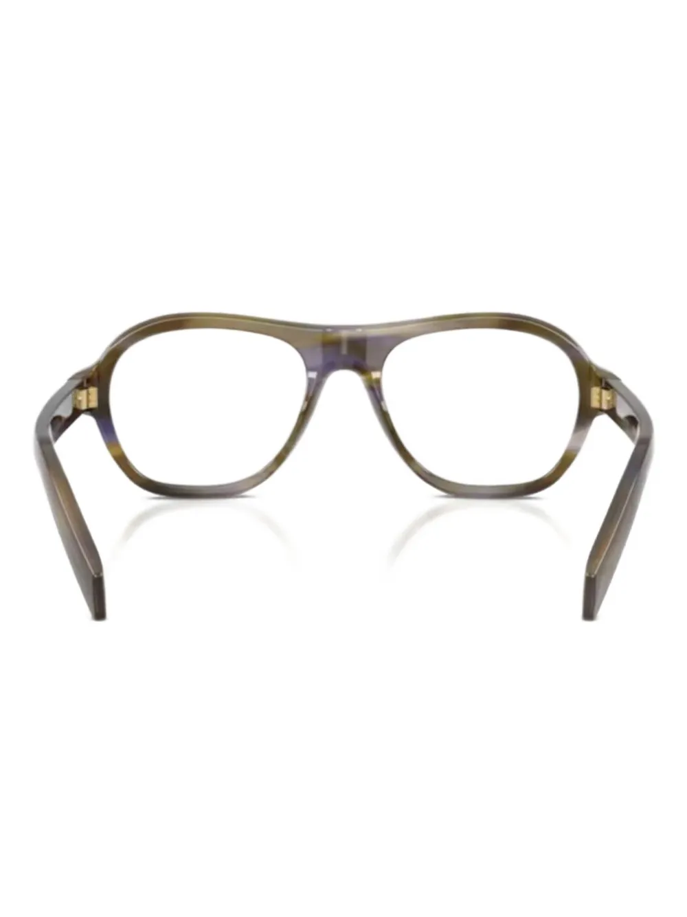 

Очки в геометрической оправе Prada, коричневый