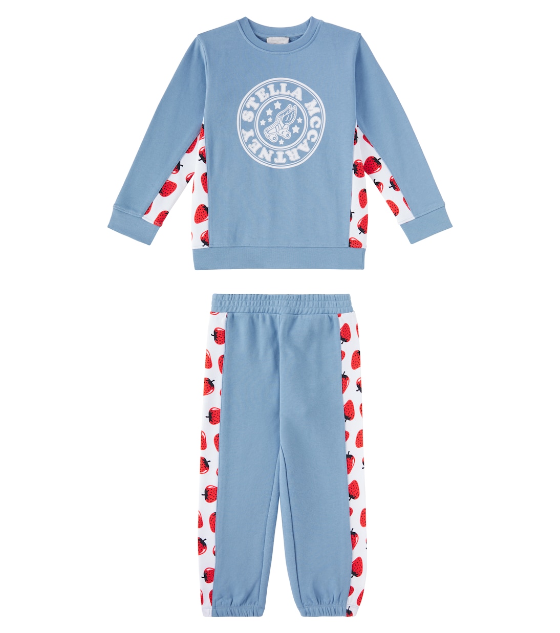 

Комплект из толстовки с принтом и спортивных штанов Stella McCartney Kids, светло-синий