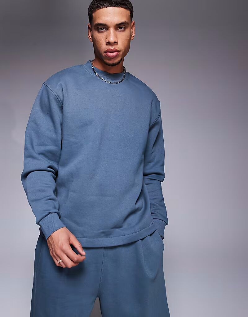 

Толстовка свободного кроя от ASOS DESIGN синего цвета