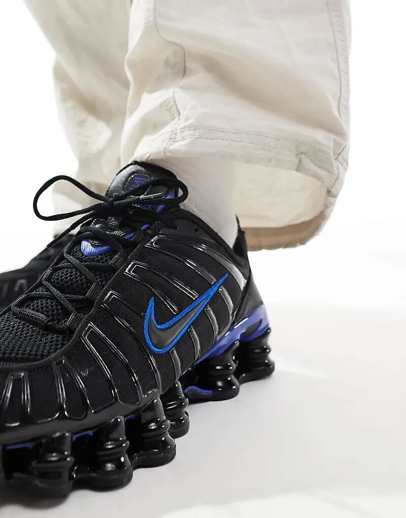Кроссовки унисекс Nike Shox TL черного и синего цветов — фото 2