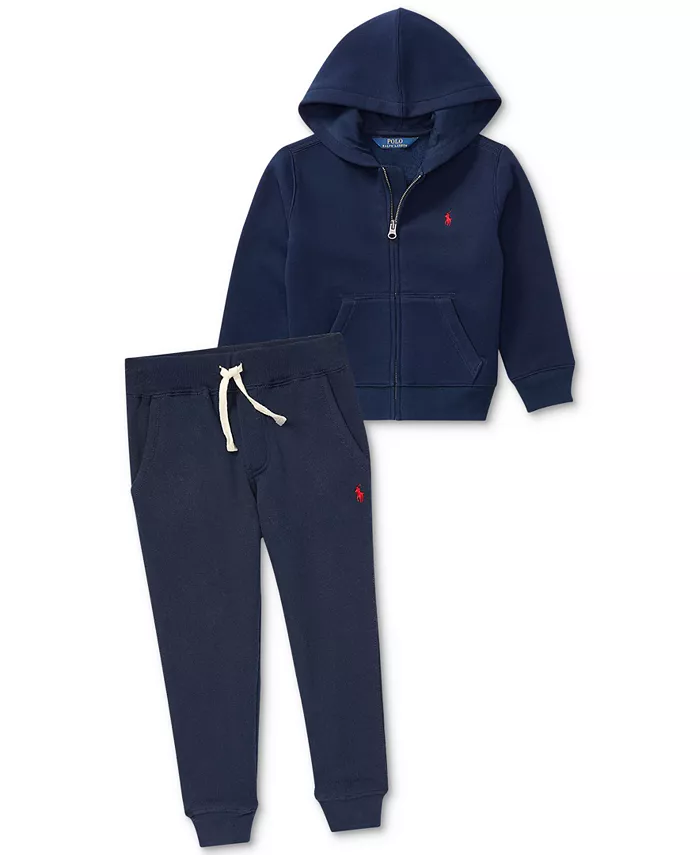 Детская и мальчиковая худи из хлопкового флиса Polo Ralph Lauren, синий — фото 3