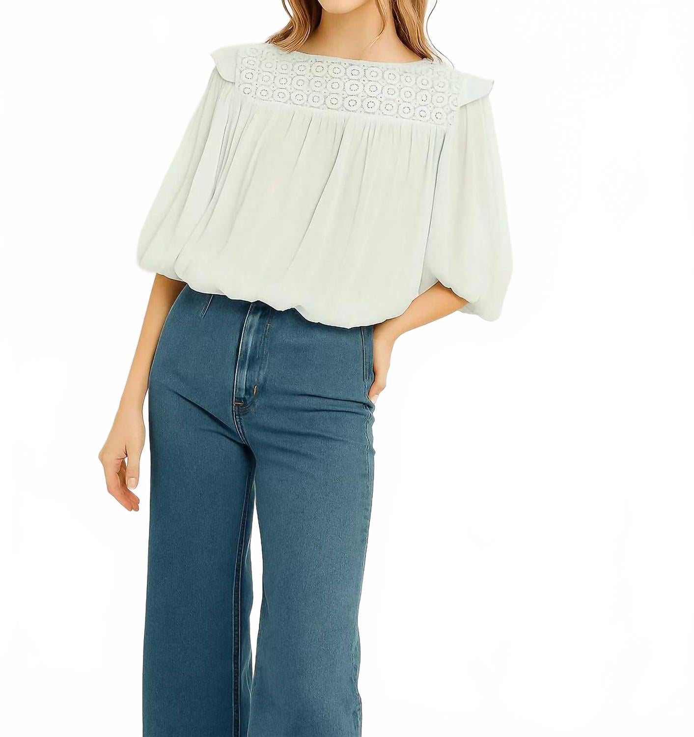 

Блузка Ulla в светло-голубом цвете Guadalupe Design