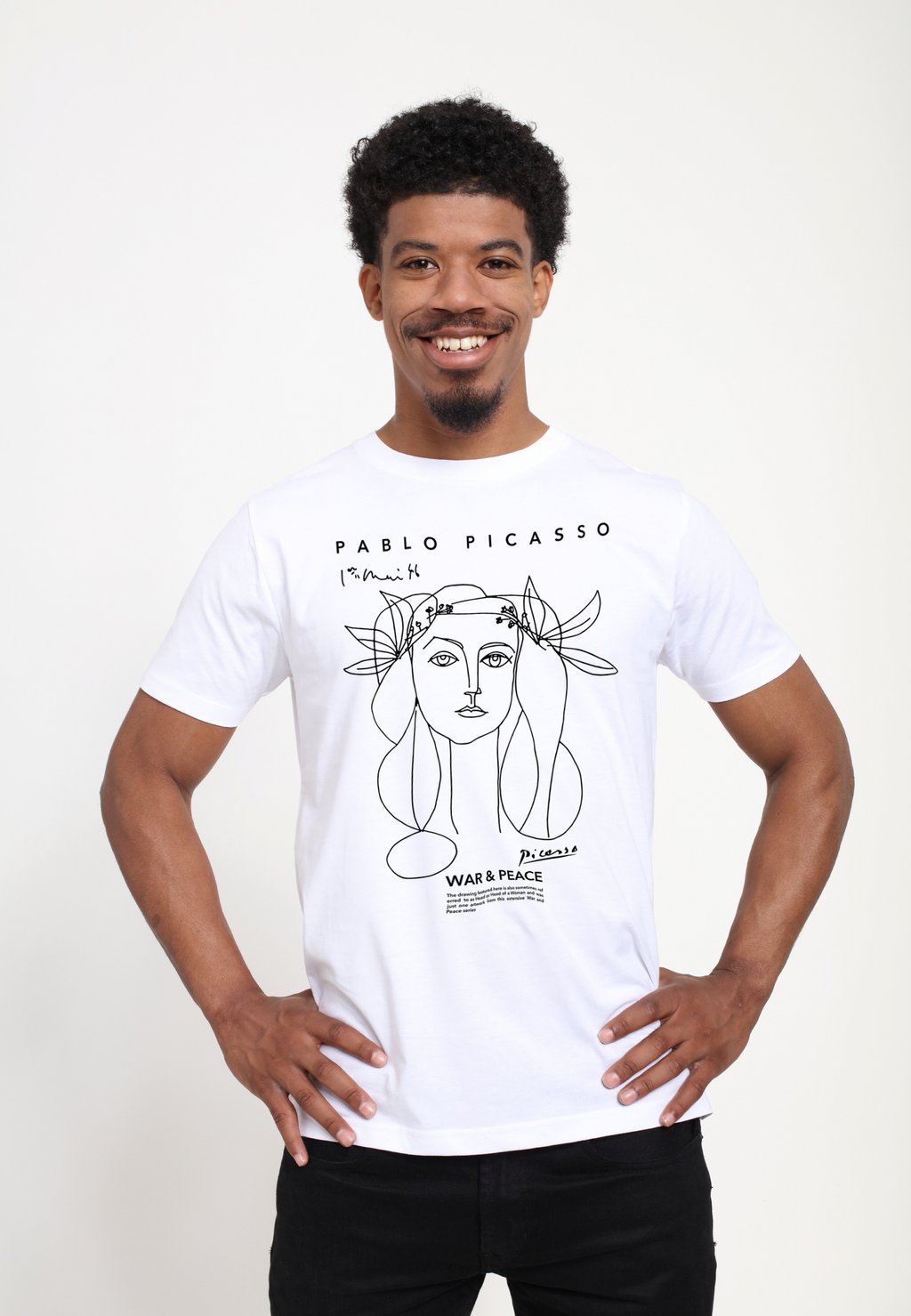 

Футболка с принтом PICASSO WAR PEACE apoh London, белый