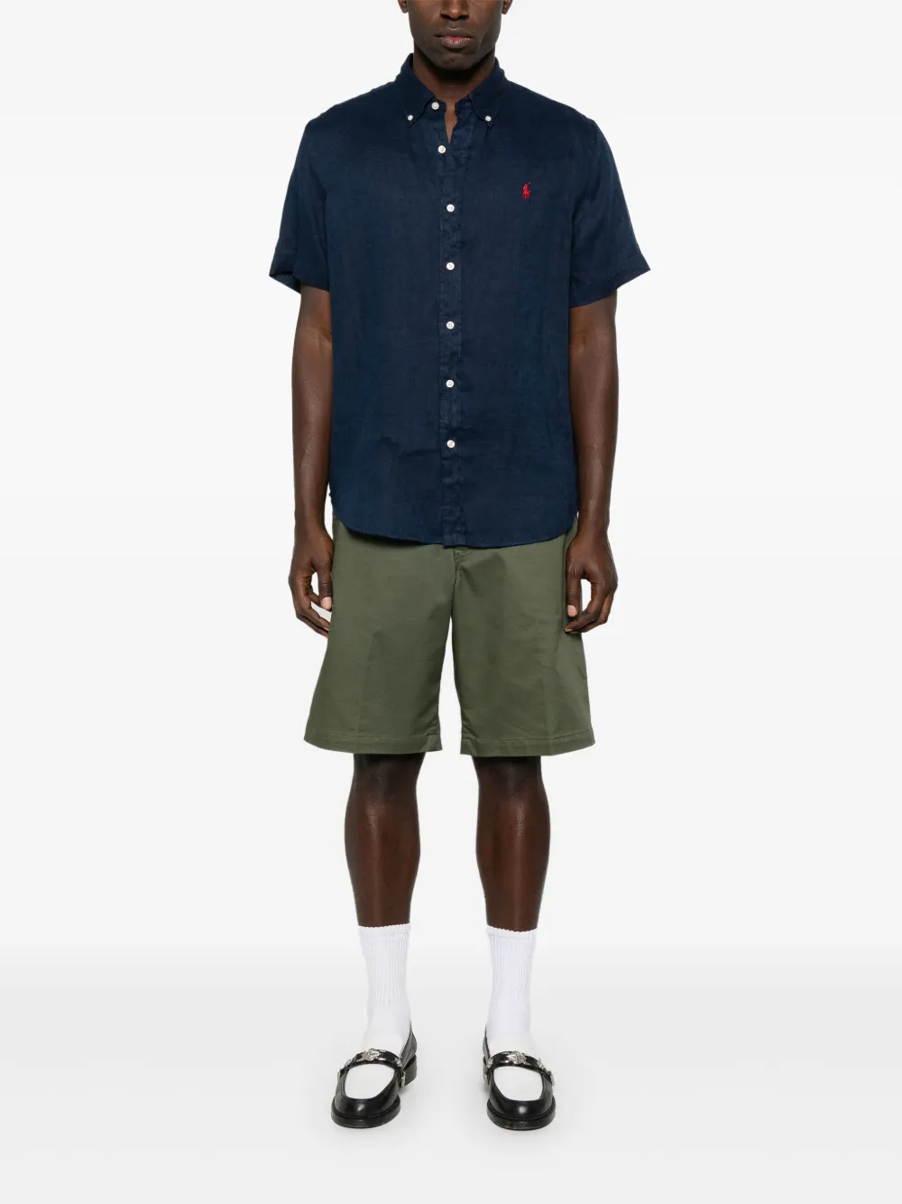 Льняная рубашка POLO RALPH LAUREN, синий — фото 2
