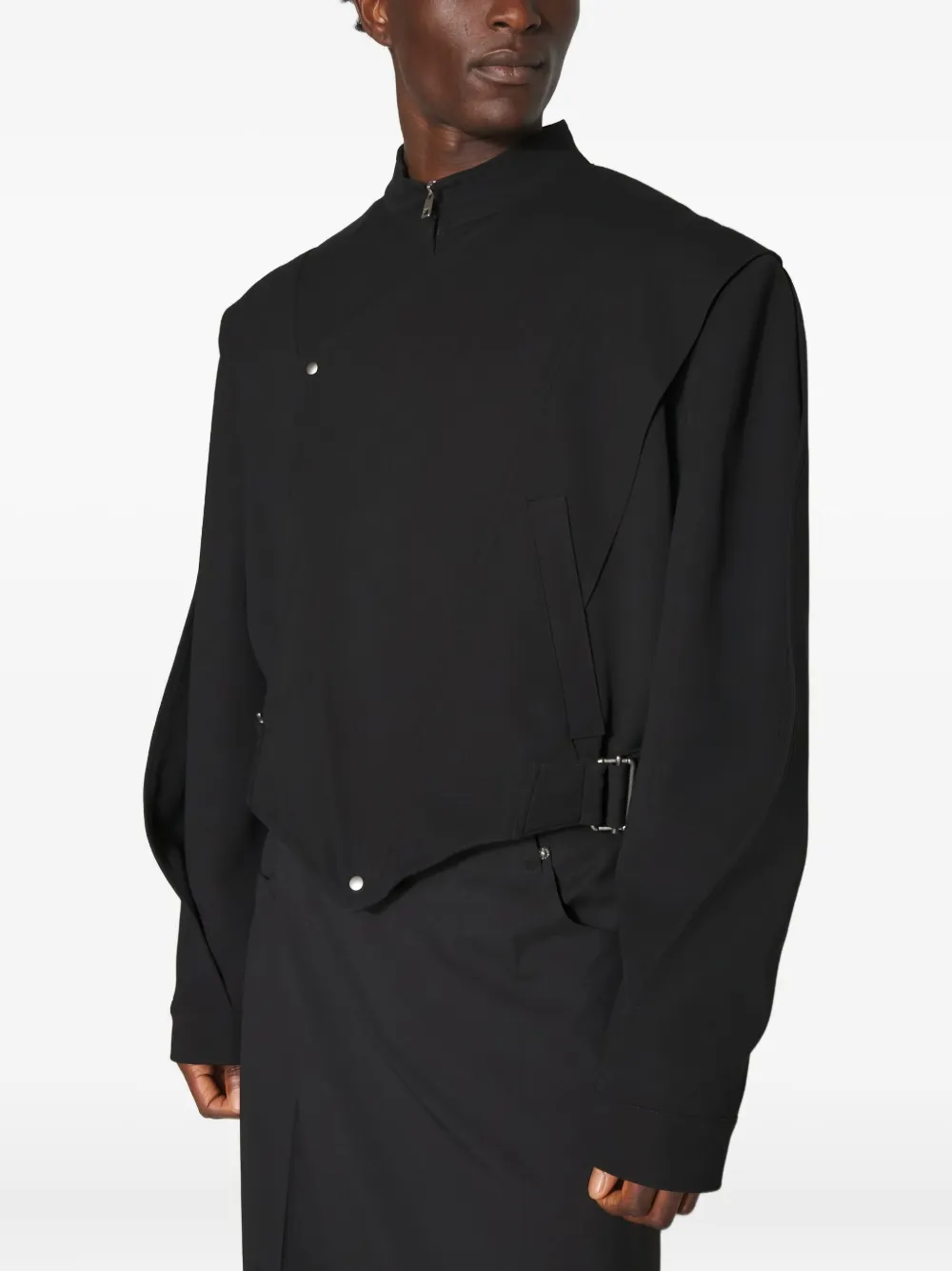 

Куртка с косой молнией Mugler, черный